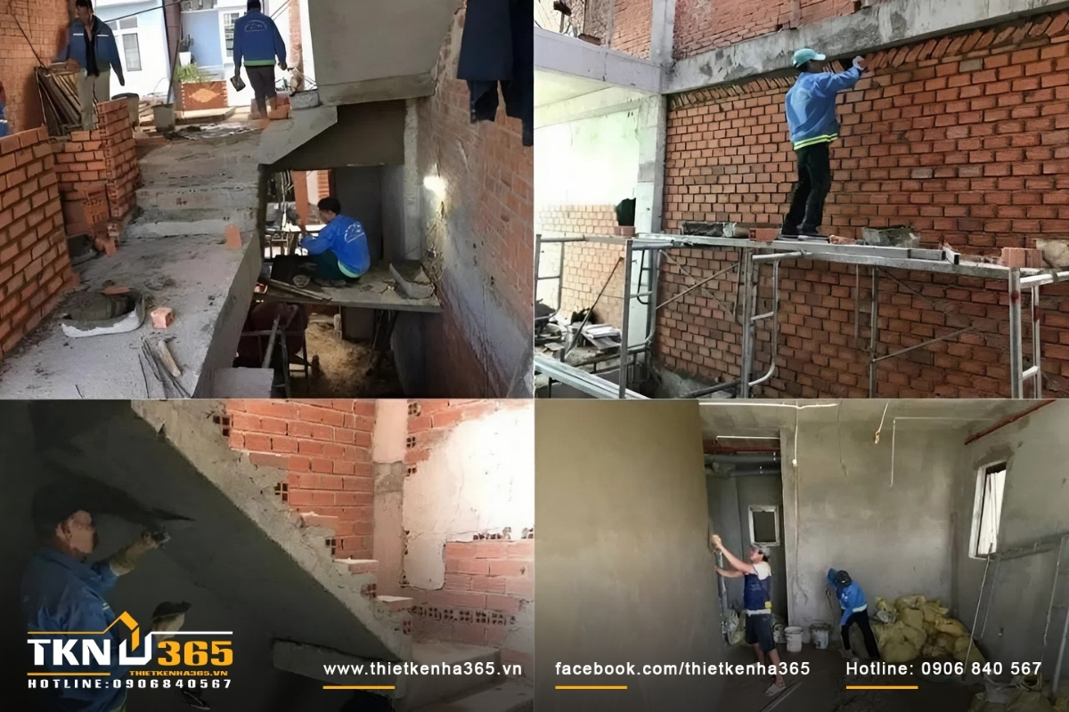 C&ocirc;ng t&aacute;c x&acirc;y t&ocirc; tường