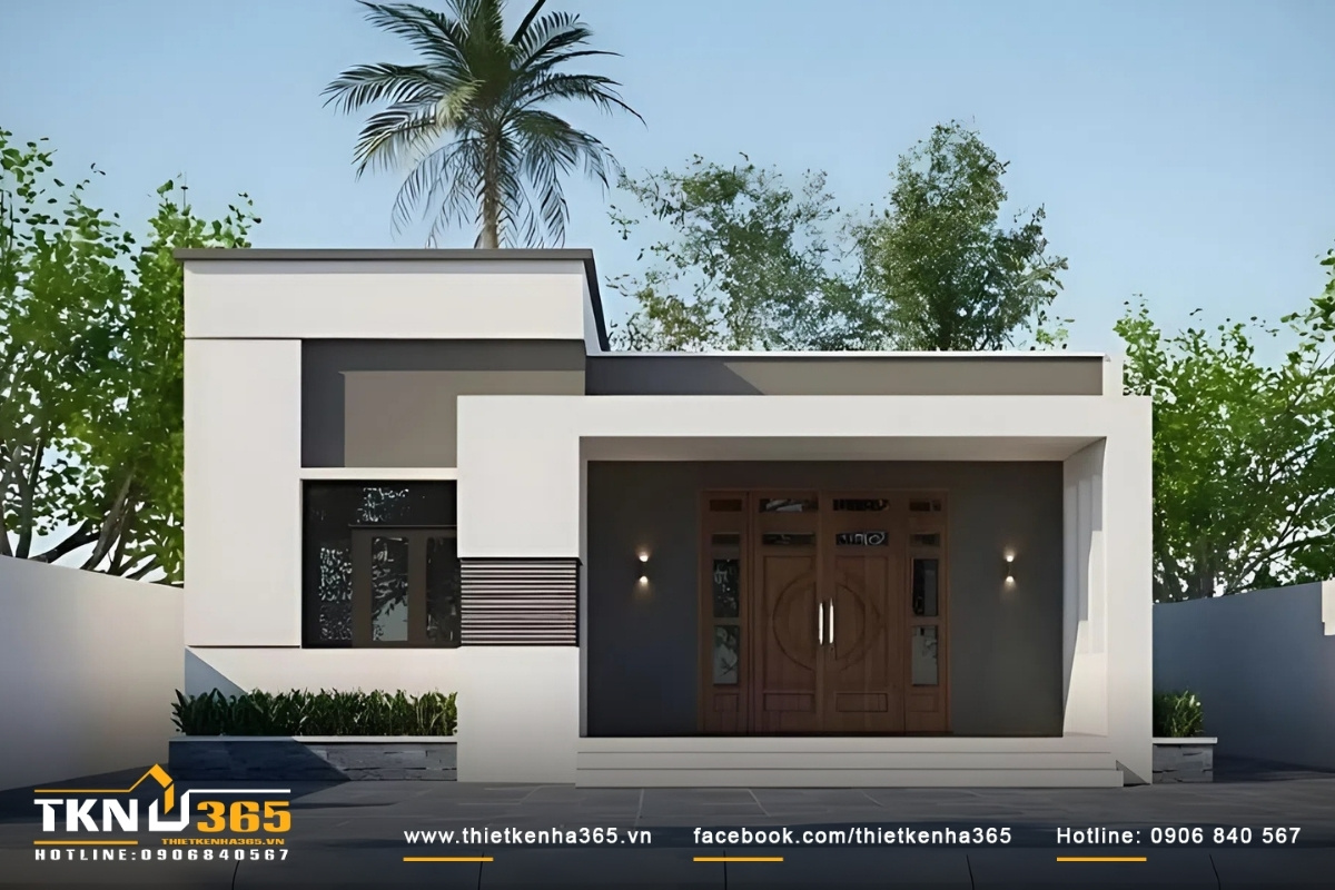 Thiết kế nh&agrave; cấp 4 m&aacute;i bằng đầy t&iacute;nh s&aacute;ng tạo, nghệ thuật