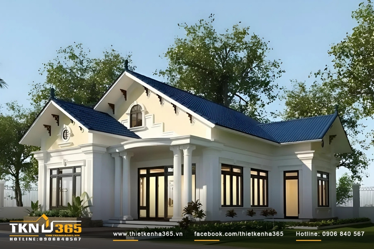 mẫu nh&agrave; cấp 4 hiện đại m&aacute;i Th&aacute;i