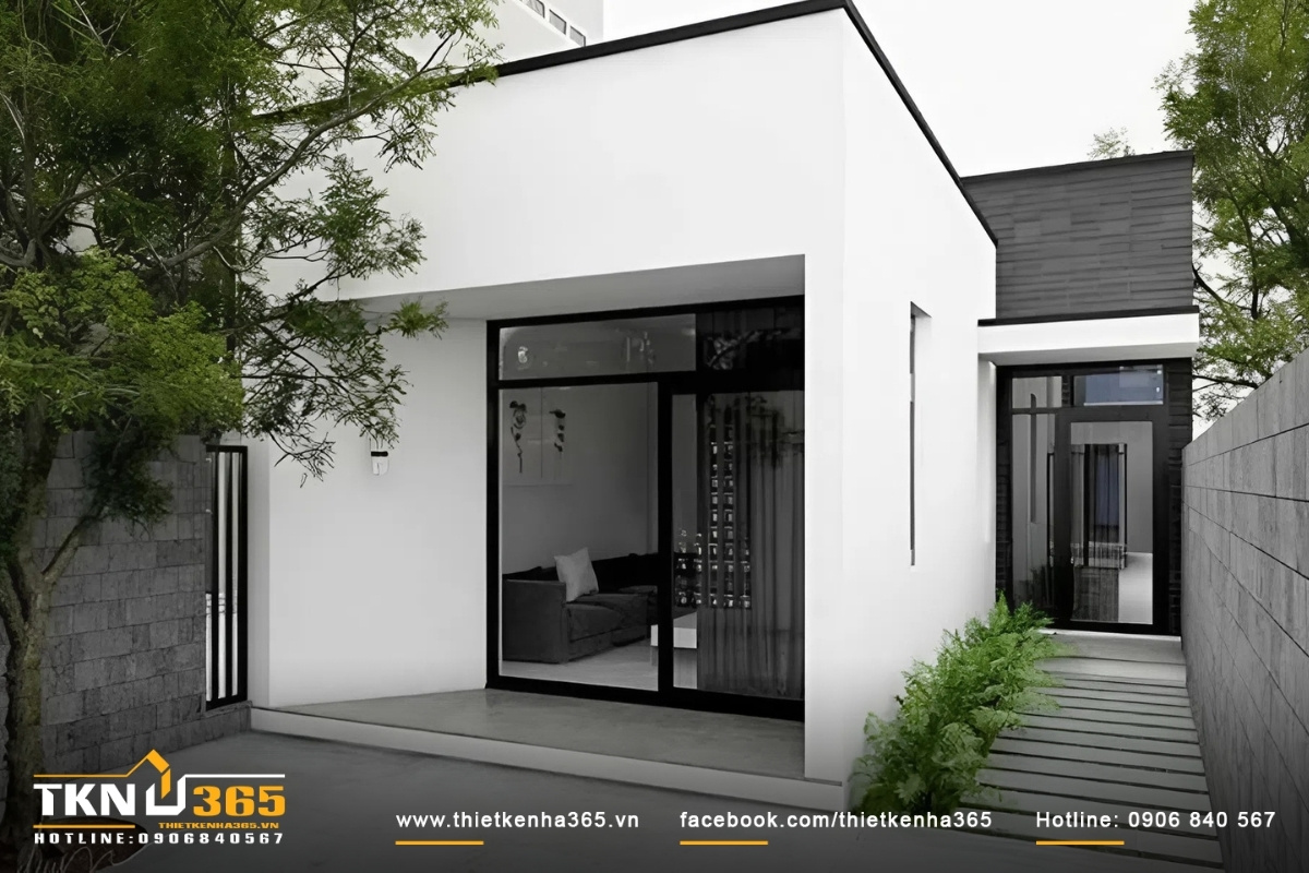 Kh&ocirc;ng gian nh&agrave; cấp 4 m&aacute;i t&ocirc;n rộng lớn l&agrave;m s&acirc;n sinh hoạt cho cả gia đ&igrave;nh