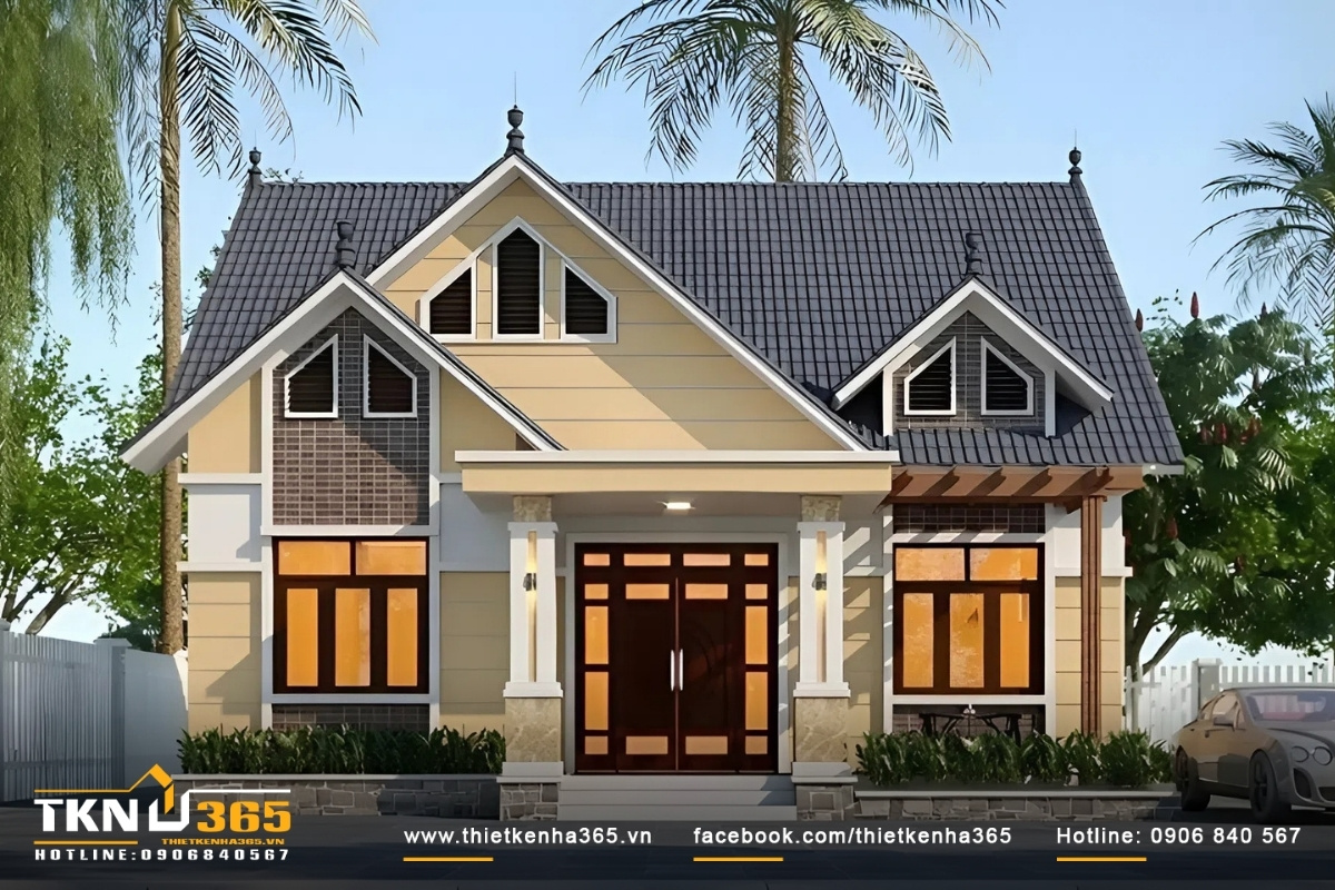 Nh&agrave; cấp 4 m&aacute;i ng&oacute;i đẹp, đơn giản