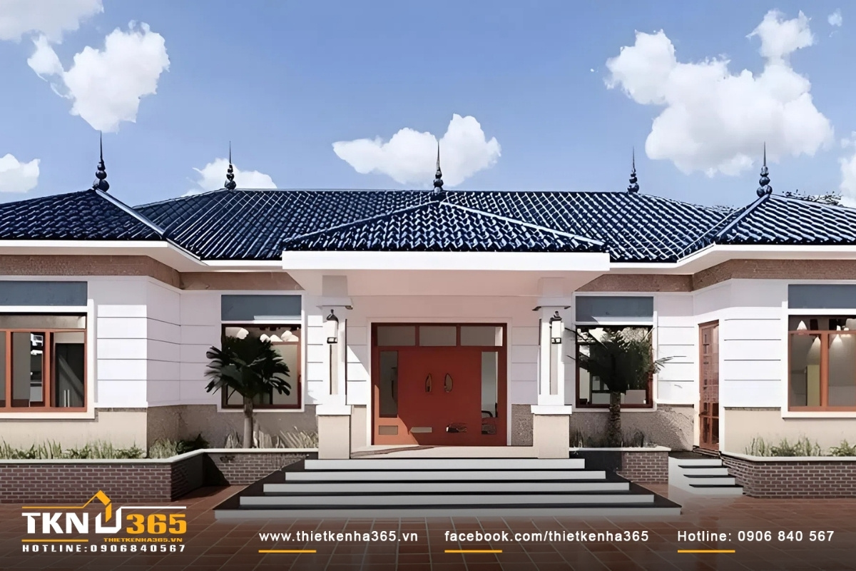 Mẫu thiết kế nh&agrave; cấp 4 4 ph&ograve;ng ngủ