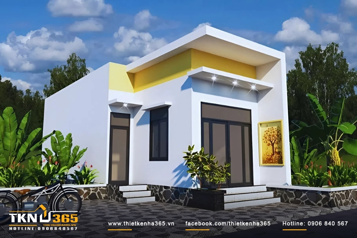 Mẫu thiết kế nh&agrave; cấp 4 đẹp độc lạ, ấn tượng