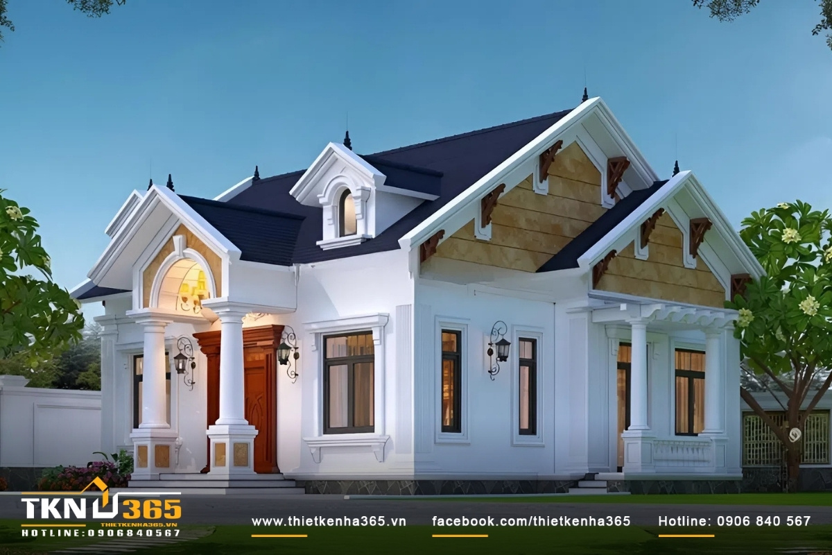 Mẫu thiết kế nh&agrave; cấp 4 đẹp độc lạ tạo n&ecirc;n kh&ocirc;ng gian sống độc đ&aacute;o