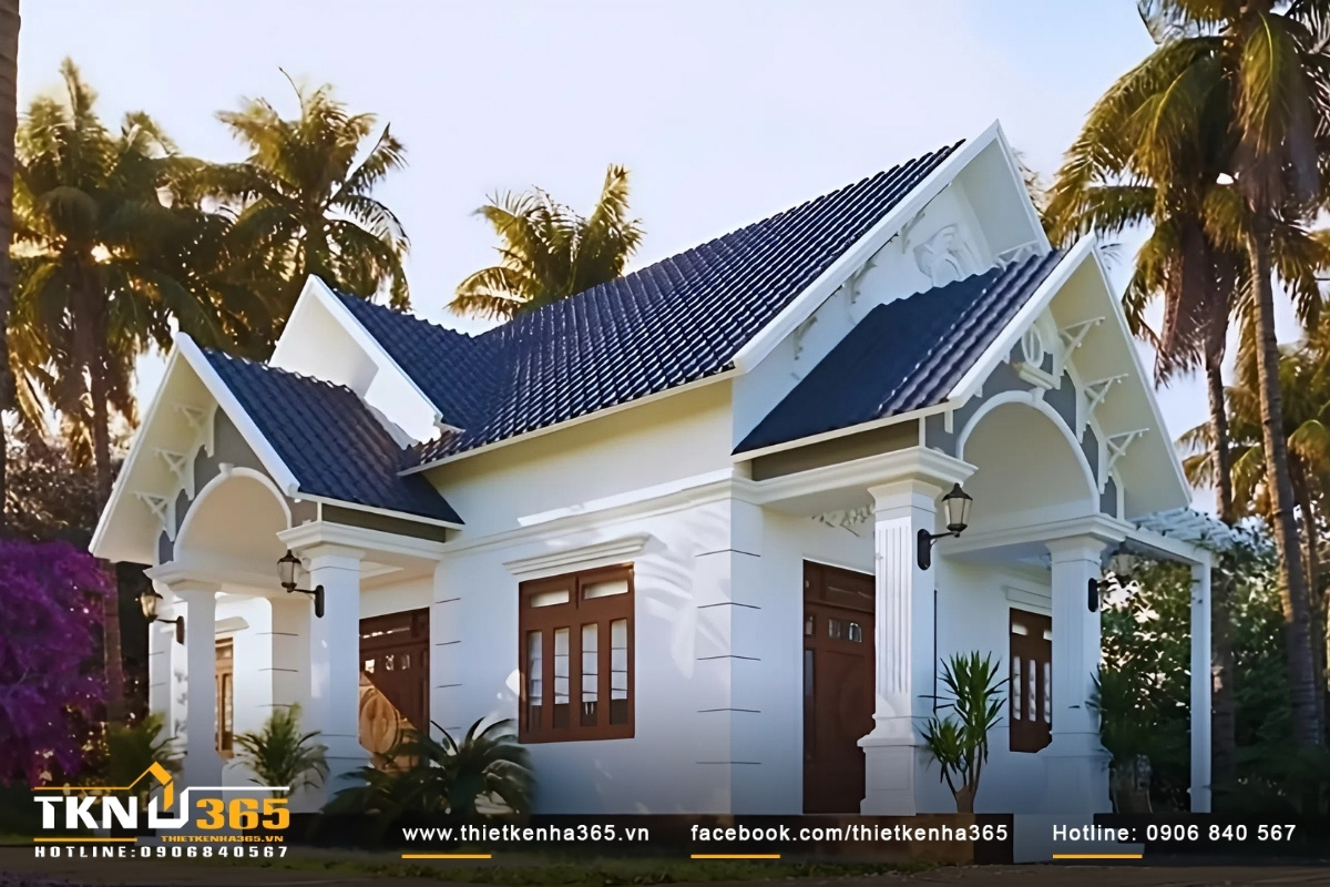 Mẫu thiết kế nh&agrave; đẹp cấp 4 n&ocirc;ng th&ocirc;n đơn giản, hiện đại