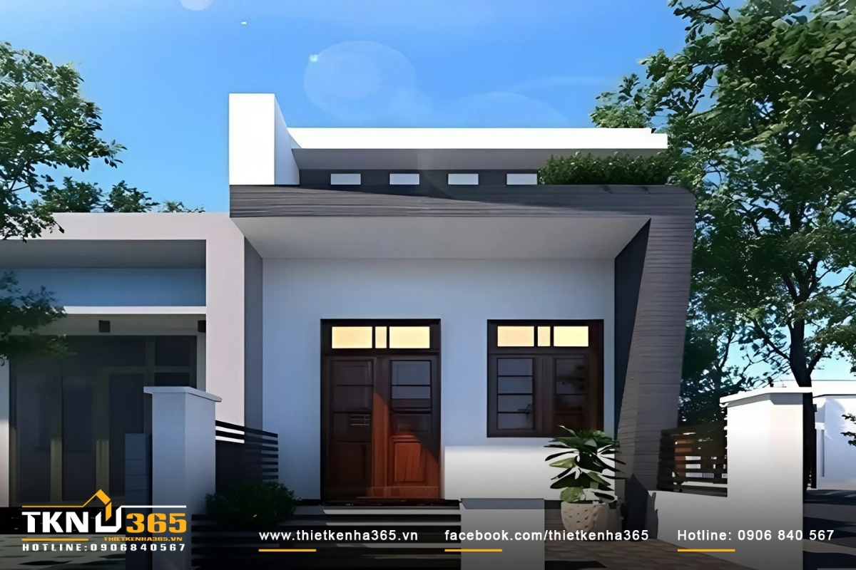 Mẫu nh&agrave; cấp 4 đẹp, diện t&iacute;ch 5x12m cho gia đ&igrave;nh gồm 4 người