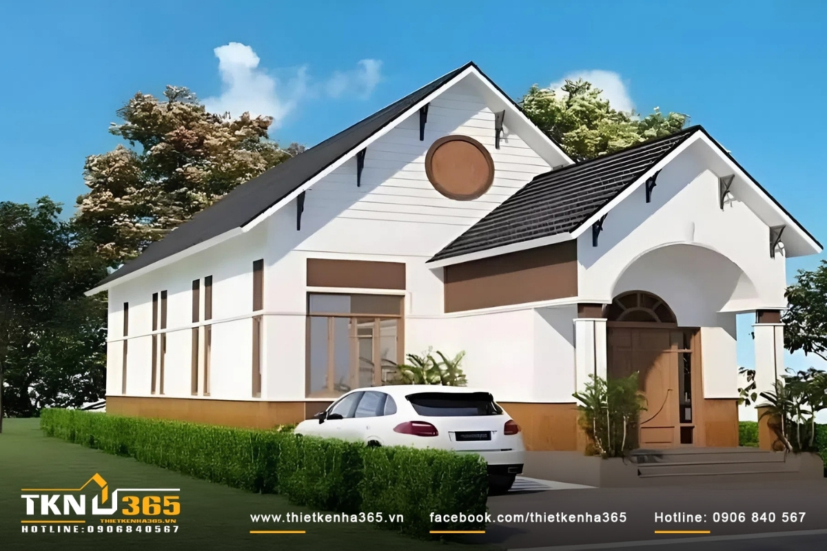 Mẫu thiết kế nh&agrave; cấp 4 đẹp đơn giản diện t&iacute;ch 5x15m