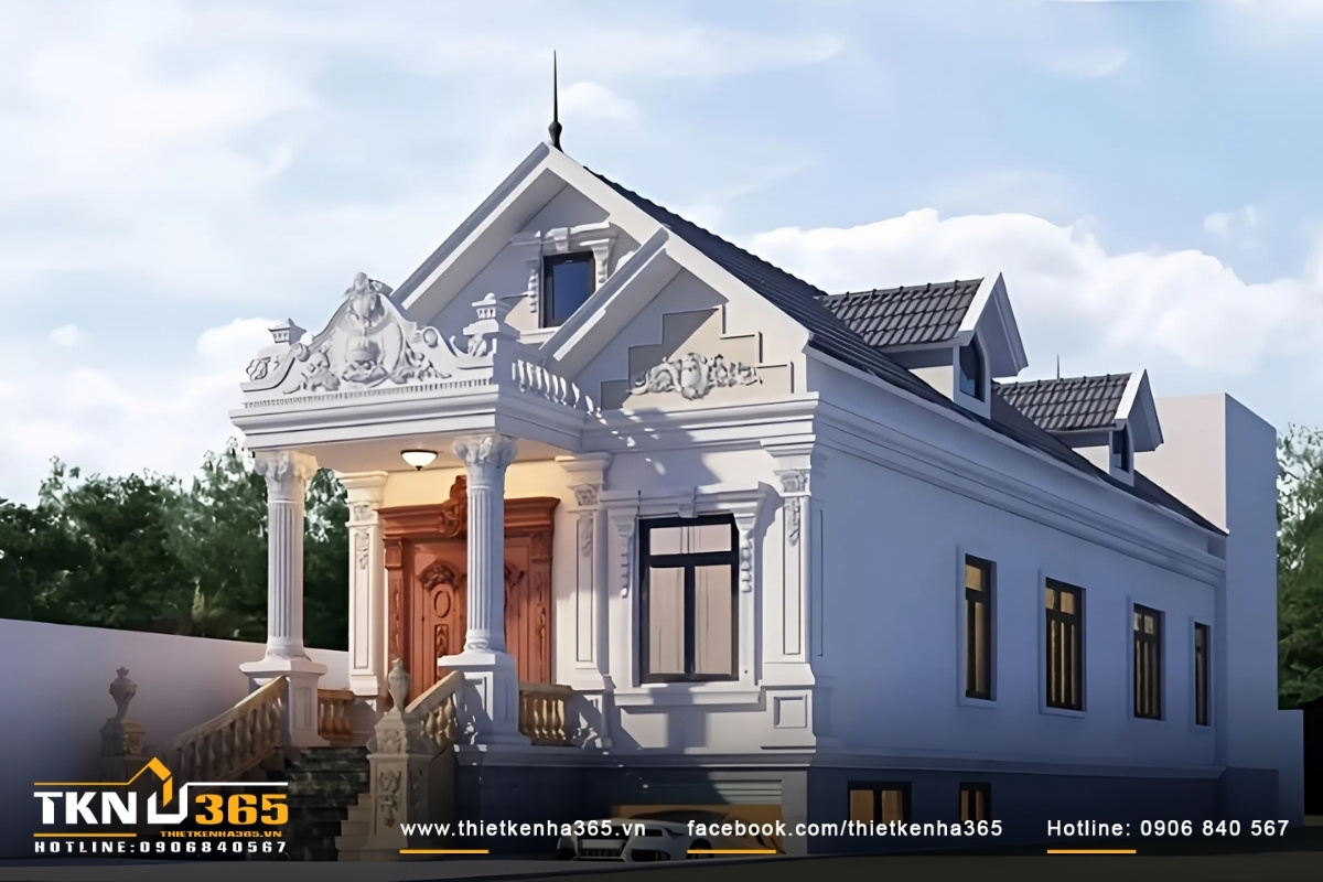 Mẫu thiết kế nh&agrave; đẹp cấp 4 kiểu Ph&aacute;p ấn tượng