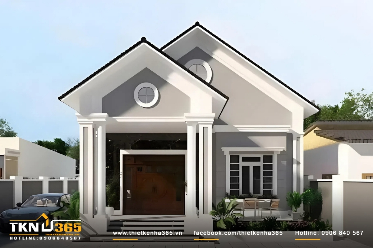 Mẫu thiết kế nh&agrave; đẹp cấp 4 diện t&iacute;ch 6x20m