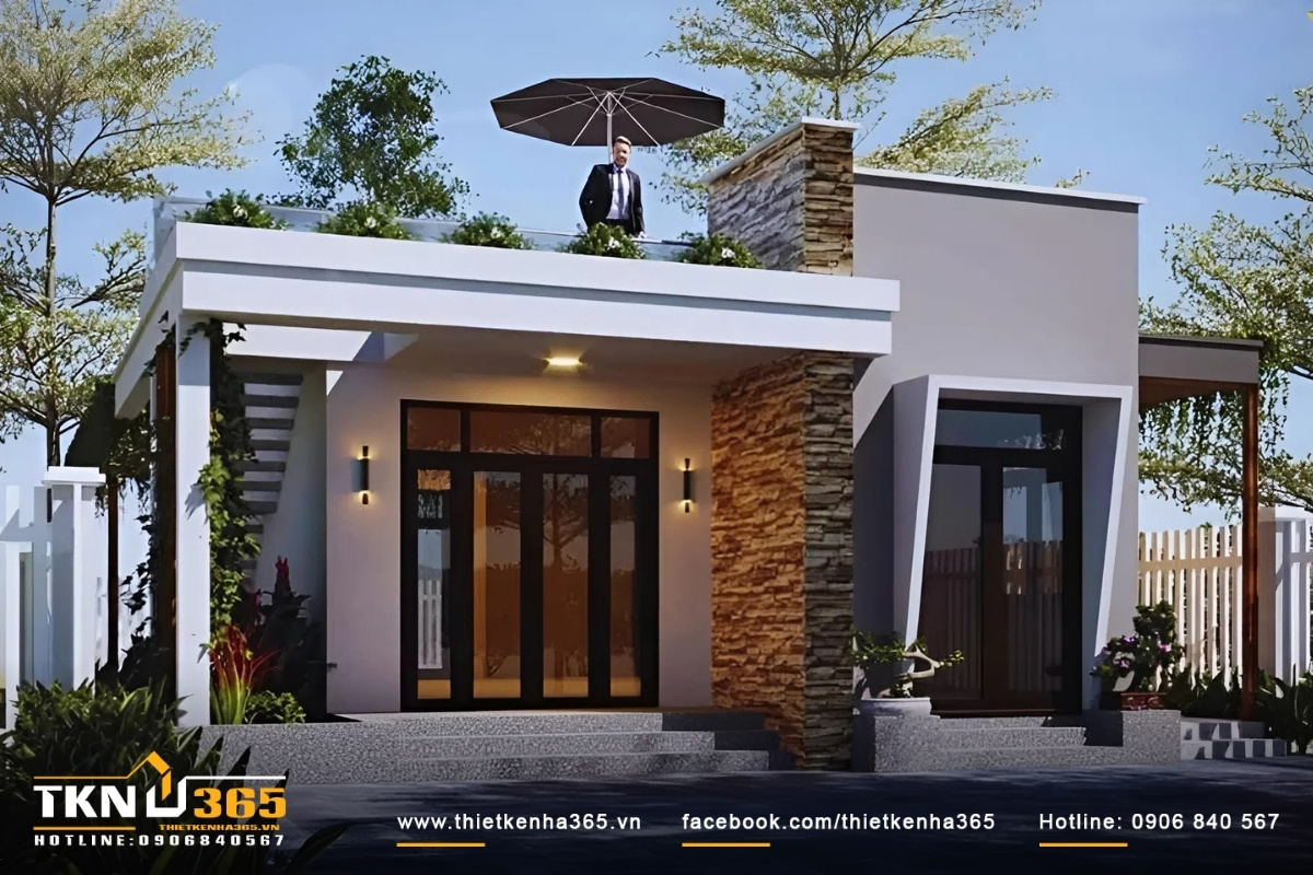 Nh&agrave; cấp 4 đẹp đơn giản gi&aacute; 400 triệu