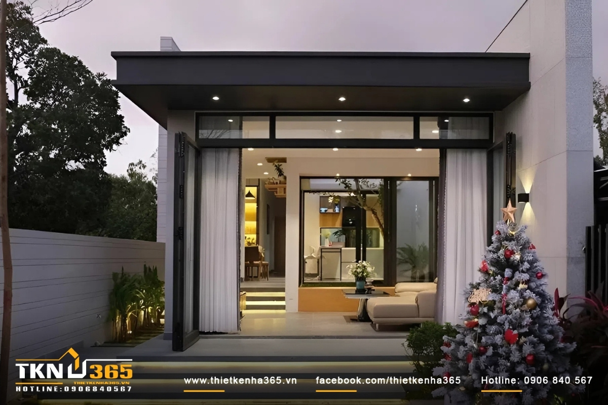 Mẫu thiết kế nh&agrave; đẹp cấp 4 gi&aacute; 400 triệu, m&aacute;i bằng