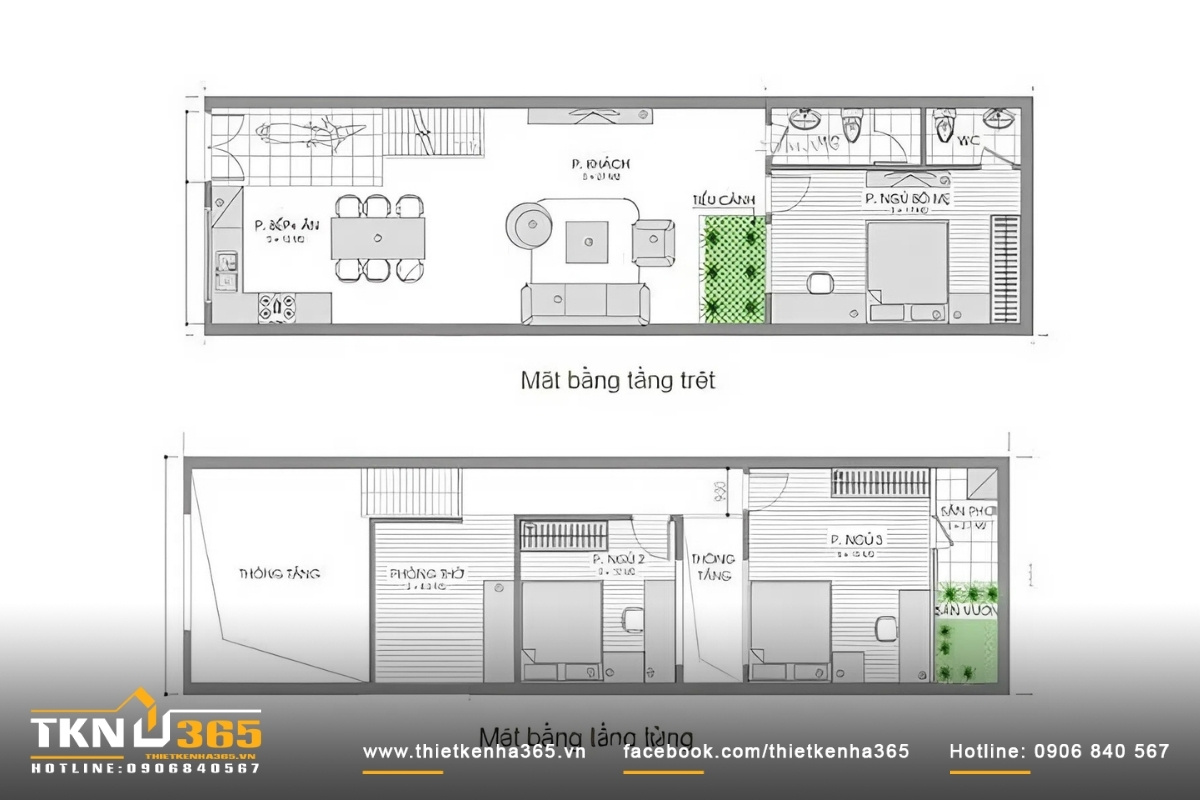Bản vẽ chi tiết nh&agrave; đẹp cấp 4 c&oacute; m&aacute;i bằng g&aacute;c lửng