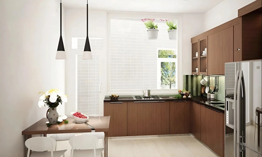 Mẫu ph&ograve;ng bếp 1 cho nh&agrave; hẹp ngang 3m