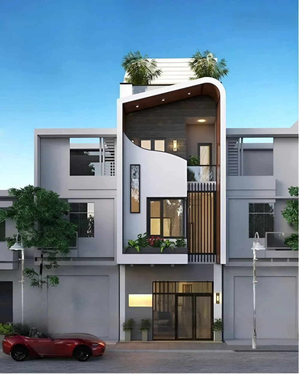 Mẫu nh&agrave; hẹp ngang 3m mặt bằng độc lạ