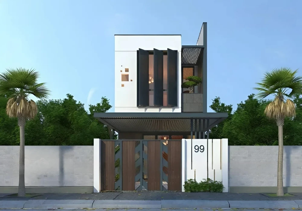 Mẫu nh&agrave; ống hẹp ngang 3m mặt phố cực hiện đại