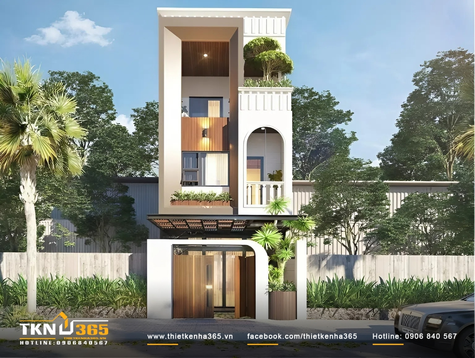 Thiết kế nh&agrave; phố mặt tiền rộng 6m v&agrave; cao 3 tầng tại Đồng Nai 