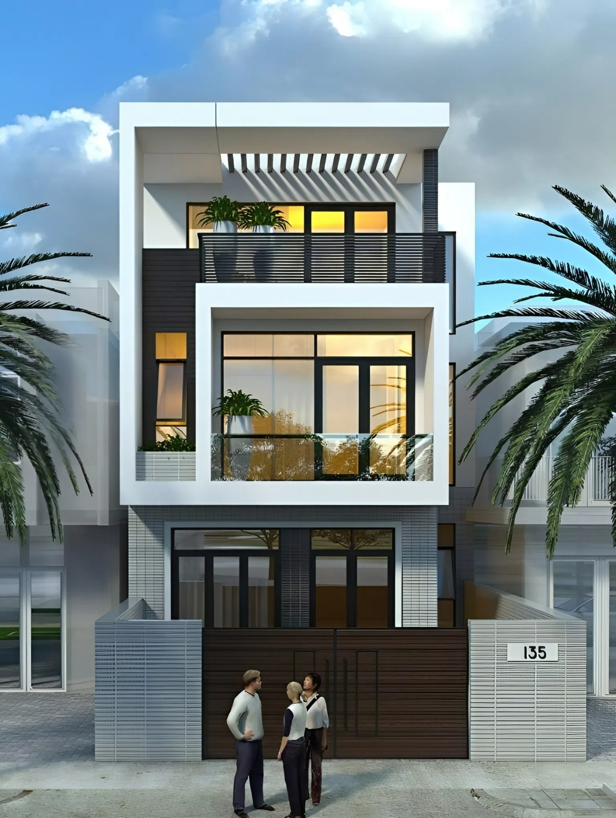 Nh&agrave; phố đẹp 6m mặt tiền hiện đại tại Vĩnh Long (ảnh: sưu tầm)