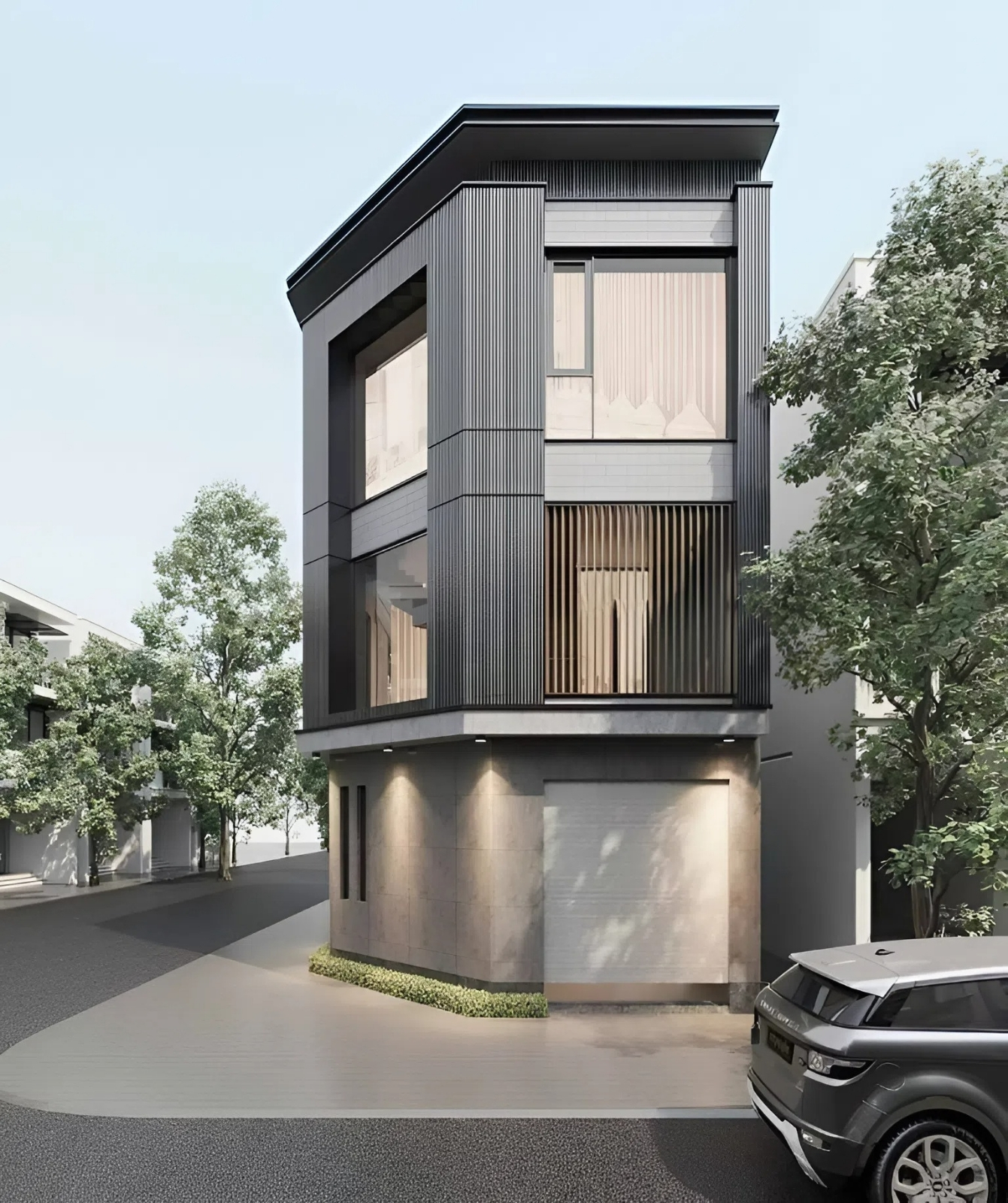 Nh&agrave; phố l&ocirc; g&oacute;c 6m 2 mặt tiền (ảnh: sưu tầm)