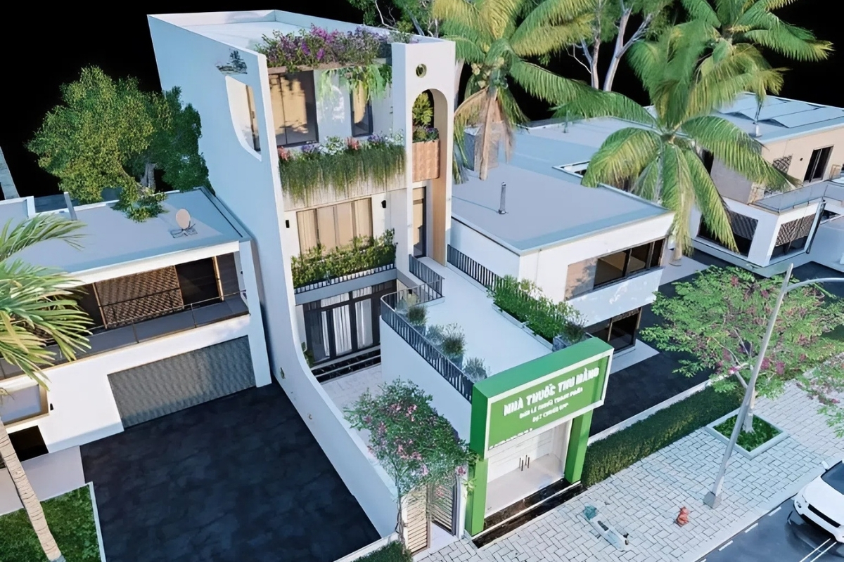 Mặt tiền nh&agrave; phố 6m 3 tầng kết hợp kinh doanh (ảnh: sưu tầm)