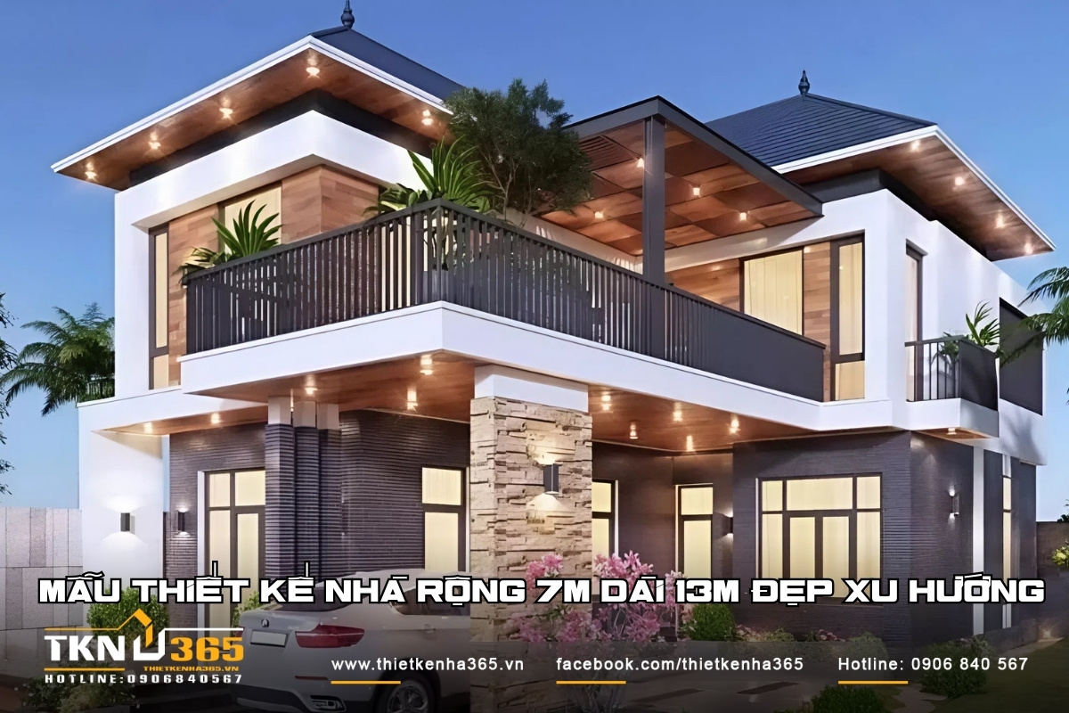 mẫu nhà rộng 7m dài 13m