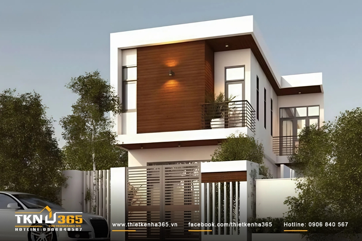 Mẫu nh&agrave; 7x13m h&igrave;nh chữ L