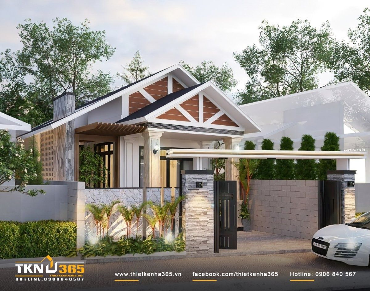 Một số điểm nổi bật của mẫu thiết kế nh&agrave; 1 tầng 5x15m