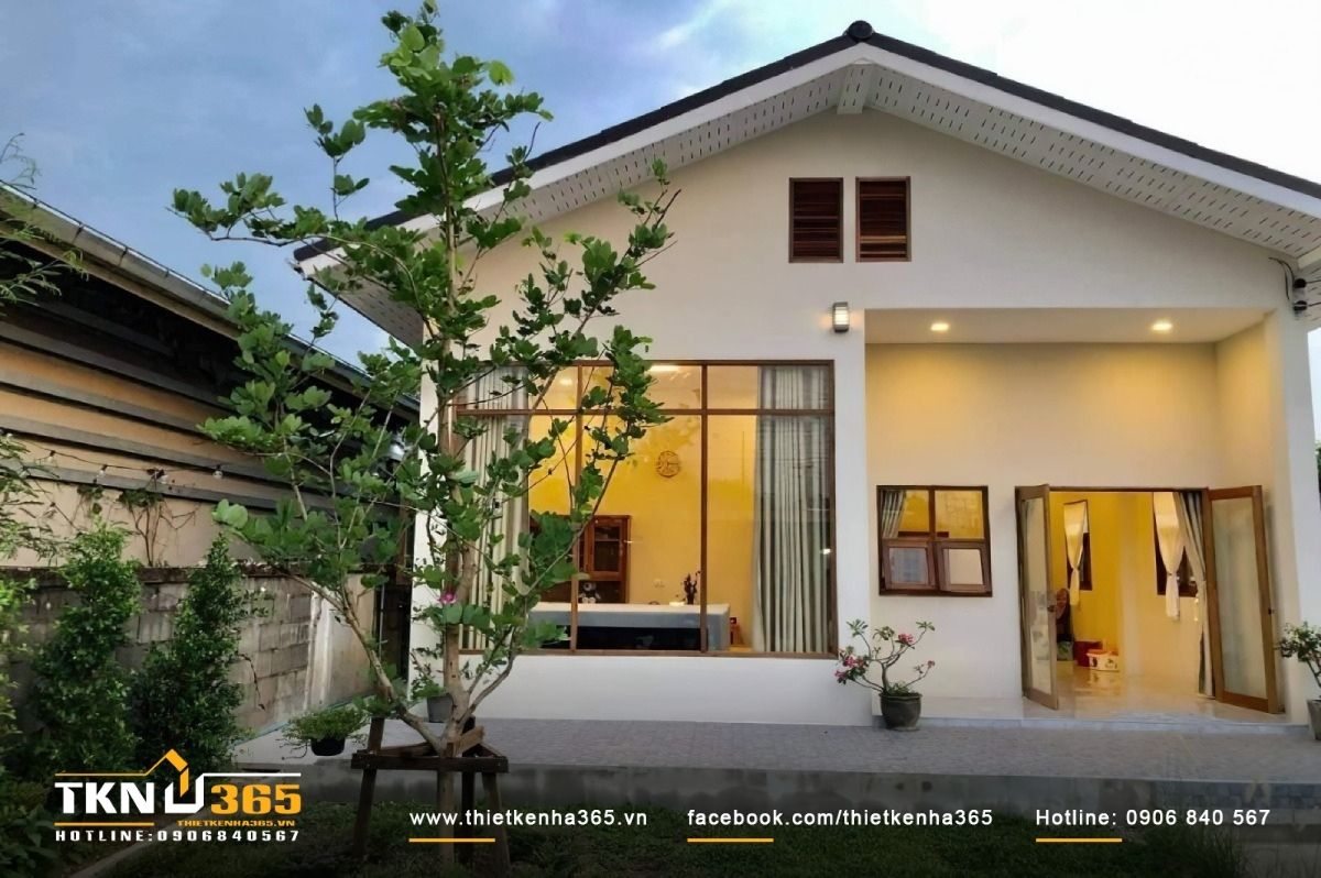 Thiết kế nh&agrave; 1 tầng 5x15m chan h&ograve;a với thi&ecirc;n nhi&ecirc;n