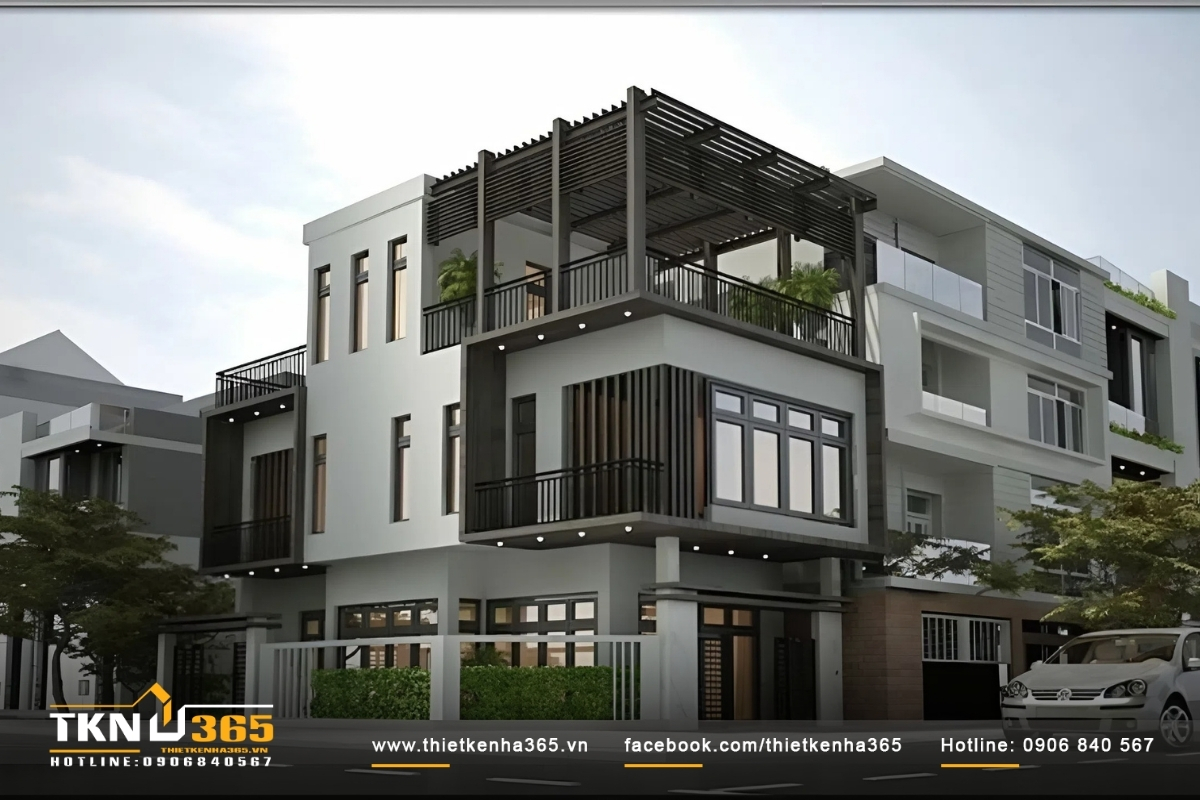 Nhà 2 mặt tiền kinh doanh 8m mỗi mặt tiền có thể thiết kế khác nhau để tạo điểm nhấn