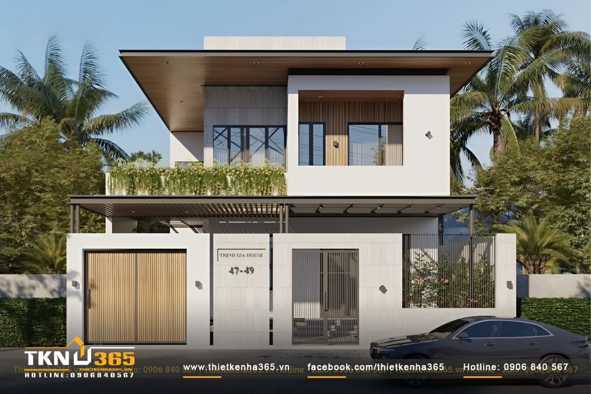 Mẫu thiết kế nhà ống 2 tầng đẹp 100m2