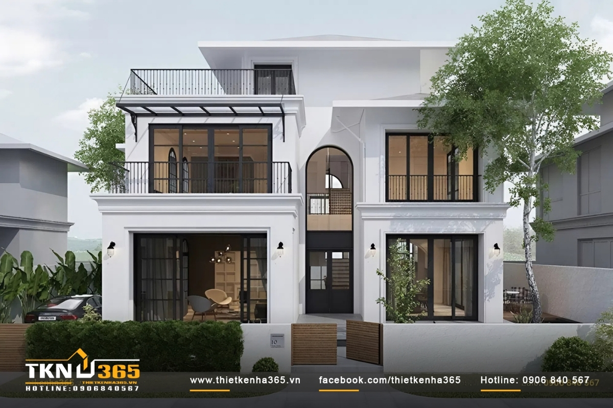 Mẫu thiết kế nhà đẹp 100m2 kết cấu 2 tầng hot nhất hiện nay