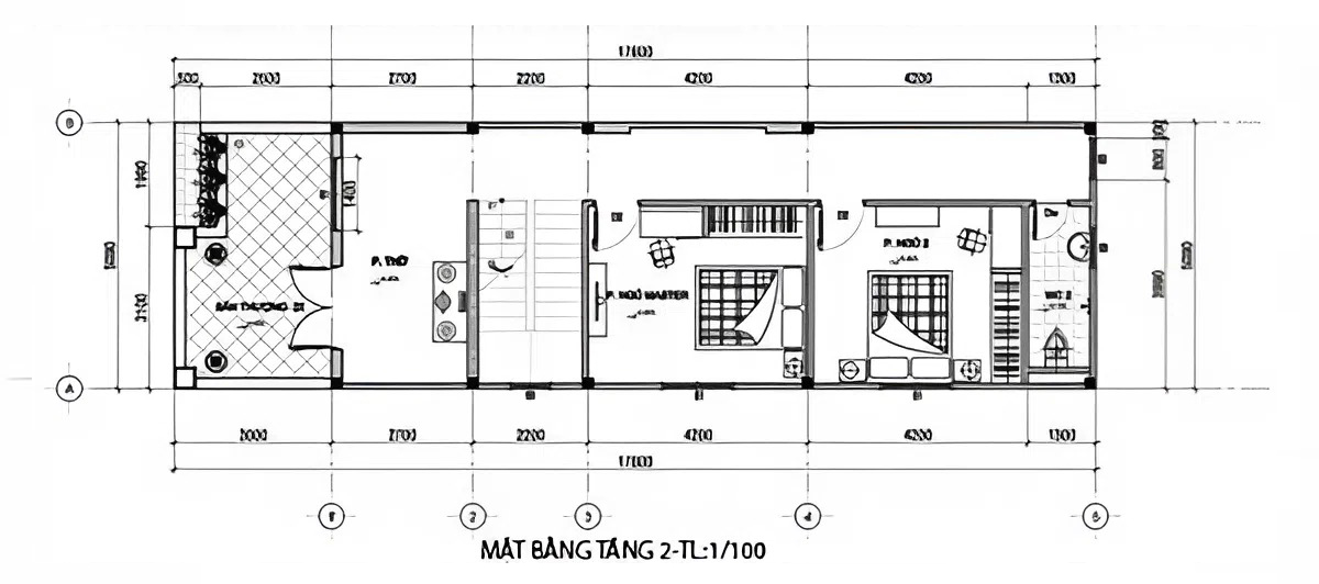 Bản vẽ thiết kê nhà 2 tầng 6x15 3 phòng ngủ - Mặt bằng tầng 1 Bản vẽ thiết kê nhà 2 tầng 6x15 3 phòng ngủ - Mặt bằng tầng 1