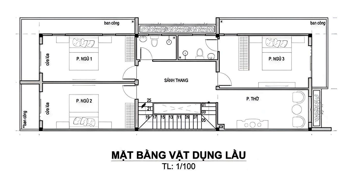 Bản vẽ mẫu nhà 2 tầng mái bằng trệt diện tích 6x15 Bản vẽ mẫu nhà 2 tầng mái bằng trệt diện tích 6x15