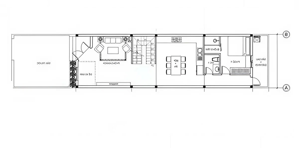 Mặt bằng bố trí công năng tầng 2 của ngôi nhà 2 tầng có thiết kế đơn giản Mặt bằng bố trí công năng tầng 2 của ngôi nhà 2 tầng có thiết kế đơn giản