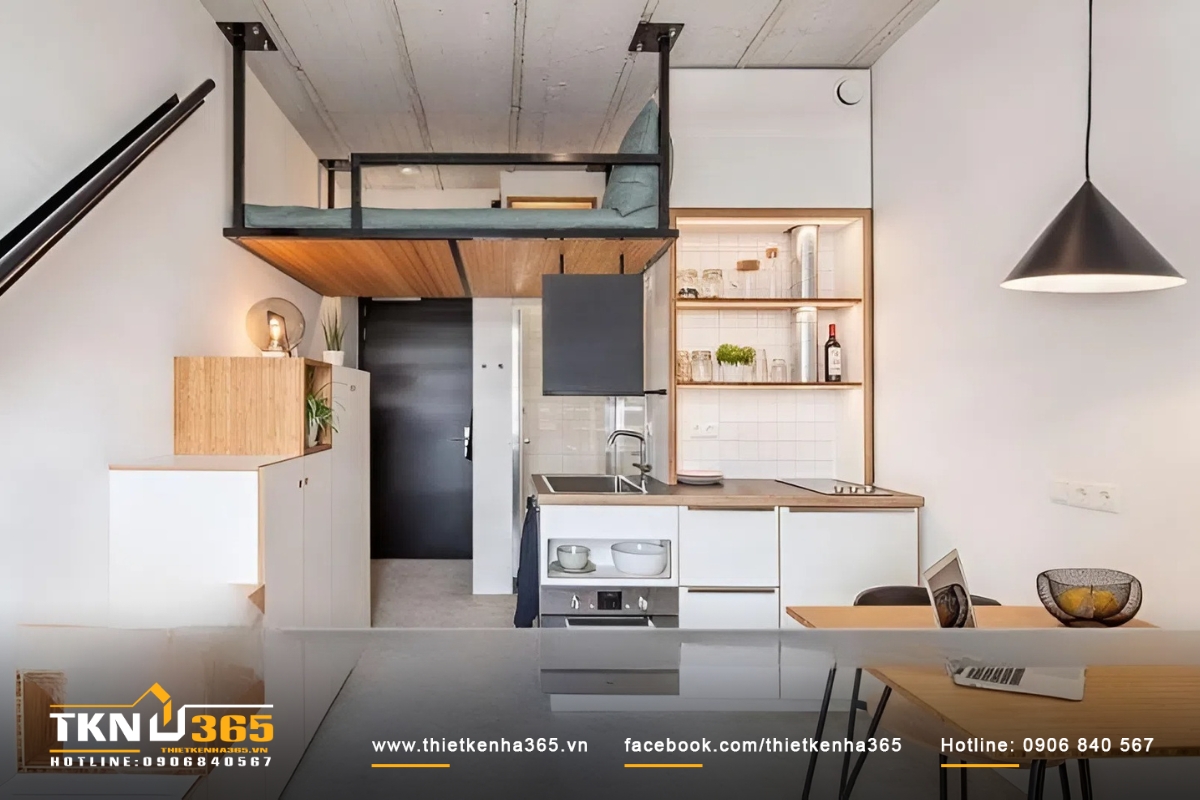 Thiết kế mẫu nhà nhỏ 15m2 cho học sinh, sinh viên và người độc thân