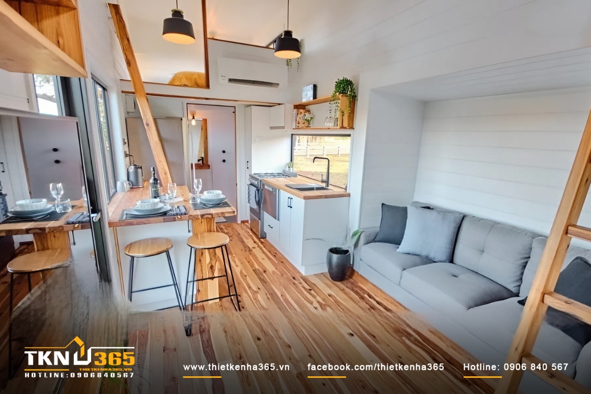 Thiết kế nhà nhỏ xinh 15m2 kiểu căn hộ studio