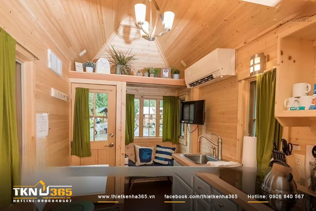 Căn hộ độc thân 15m2 bằng gỗ 100%
