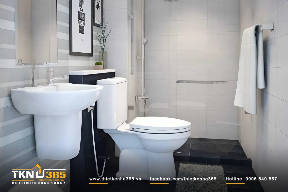 Nội thất phòng tắm mẫu nhà nhỏ 15m2