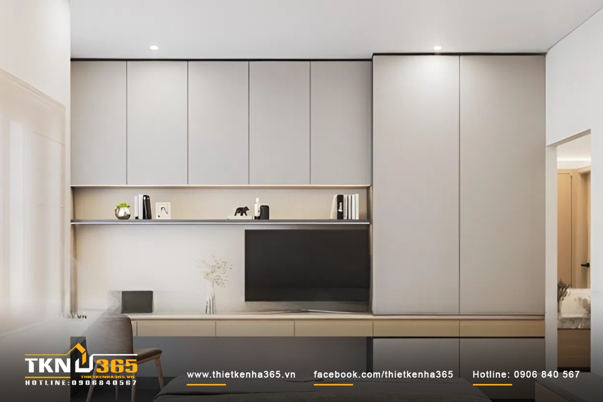 Mẫu thiết kế nh&agrave; nhỏ 24m2 sử dụng nội thất &acirc;m tường