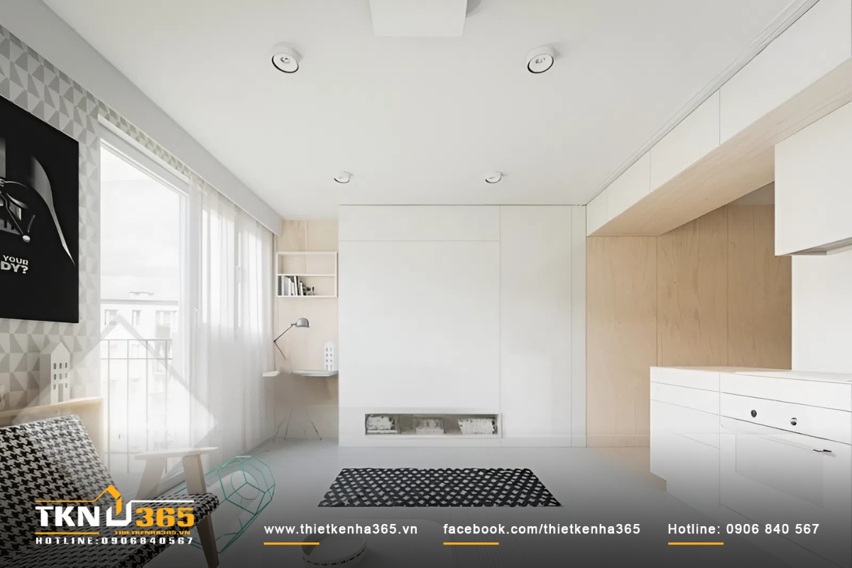 Mẫu thiết kế nh&agrave; 24m2 nhỏ nhắn theo phong c&aacute;ch hiện đại, tinh tế