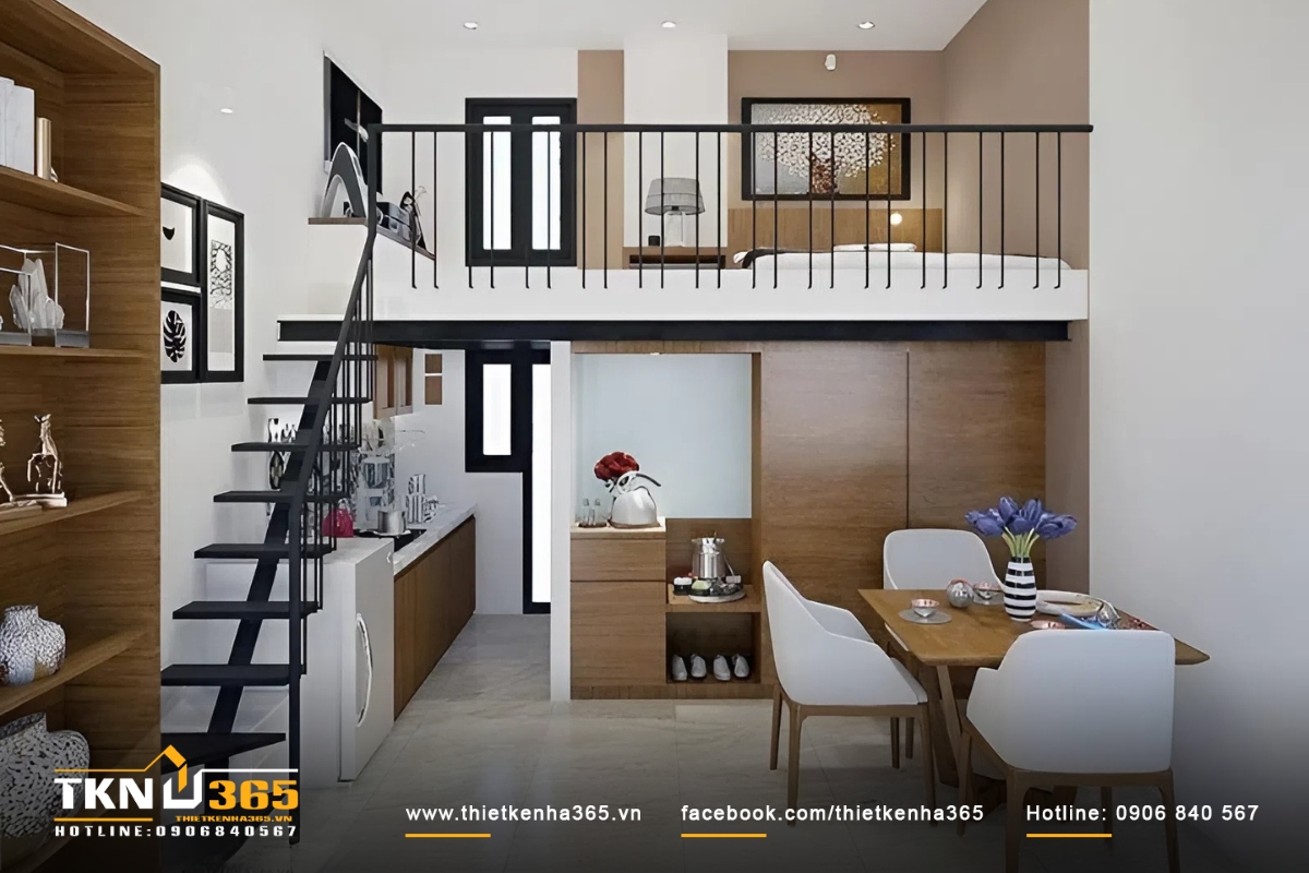 Mẫu thiết kế nh&agrave; 24m2 nhỏ nhắn theo phong c&aacute;ch hiện đại, tinh tế