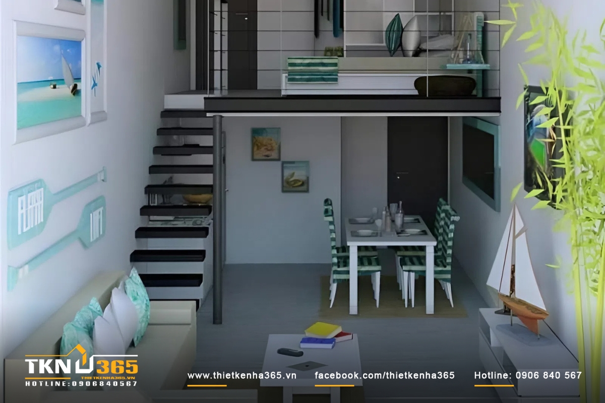 Bố tr&iacute; c&aacute;c ph&ograve;ng chức năng hợp l&yacute; khi thiết kế nh&agrave; nhỏ 24m2