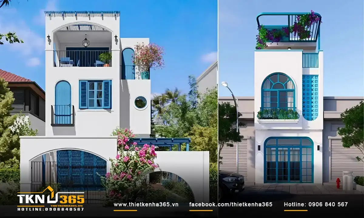 BST mẫu thiết kế nhà phố phong cách Địa Trung Hải đẹp “hút hồn” 6 mau-thiet-ke-nha-pho-phong-cach-Dia-Trung-Hai-14