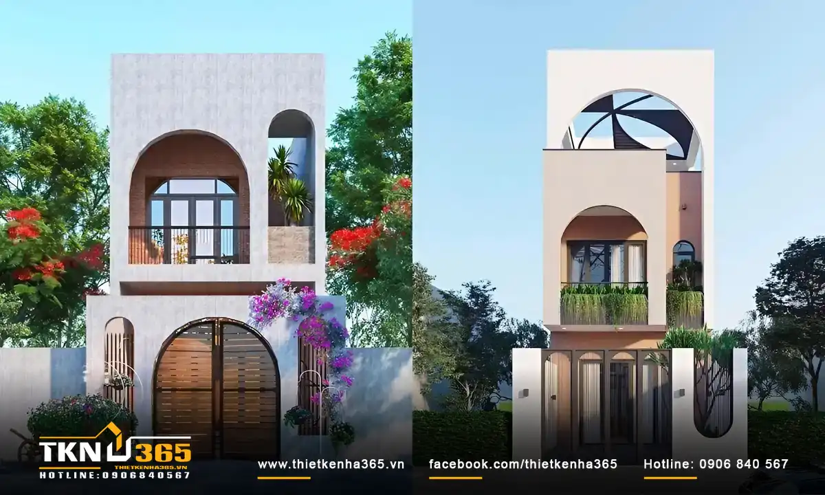 BST mẫu thiết kế nhà phố phong cách Địa Trung Hải đẹp “hút hồn” 9 mau-thiet-ke-nha-pho-phong-cach-Dia-Trung-Hai-9