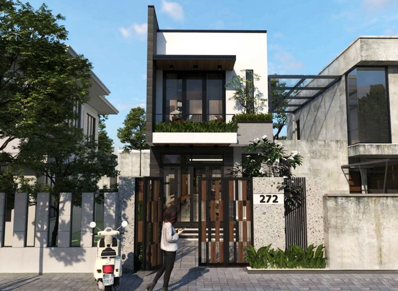 Ngôi nhà không to nhưng thiết kế ấn tượng khiến ai cũng ngước nhìn