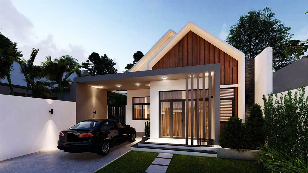 Nhà cấp 4 80m2 3 phòng ngủ với phong cách hiện đại được nhiều người ưa chuộng Nhà cấp 4 80m2 3 phòng ngủ với phong cách hiện đại được nhiều người ưa chuộng