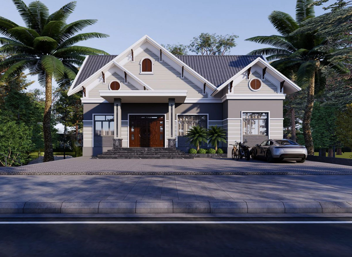 Một mẫu thiết kế mẫu nhà 1 tầng 80m2 đẹp mắt Một mẫu thiết kế mẫu nhà 1 tầng 80m2 đẹp mắt