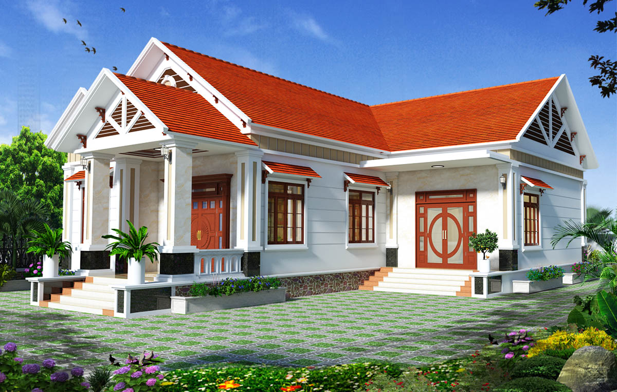 Mẫu nhà chữ l 1 tầng phù hợp với nhiều phong cách thiết kế