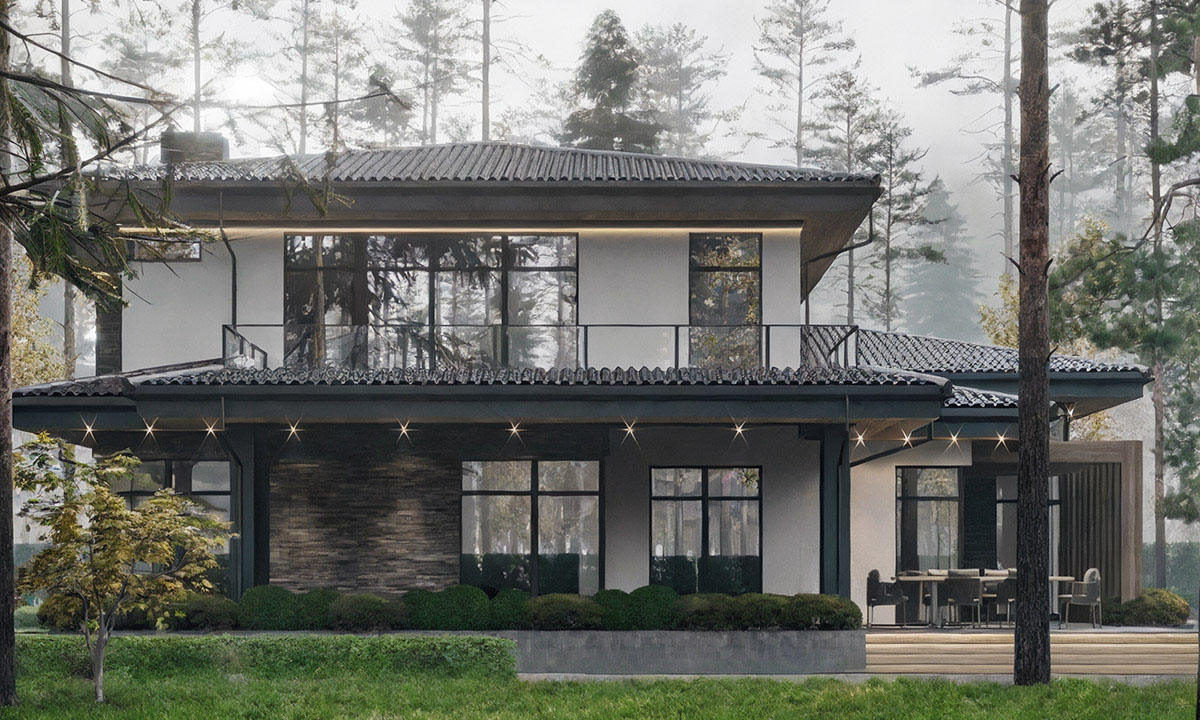 Nhà kiểu Nhật với không gian sống được phủ đầy các loại cây xanh