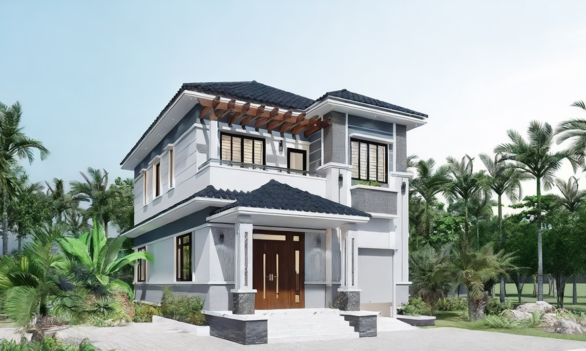 Nhà 2 tầng kiểu Nhật với 4 phòng ngủ đầy đủ tiện nghi