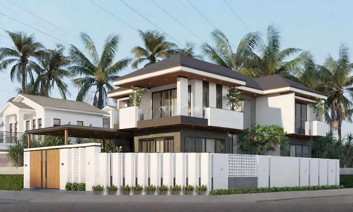 Thiết kế biệt thự 2 tầng kiểu Nhật với phong cách hiện đại, tinh tế